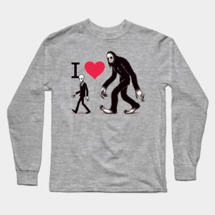 I Love Monsters, Cryptids, and Creepypasta Long Sleeve T-Shirt